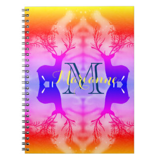 Cuaderno Bosque de Arcoíris de Fantasía Ciervo de Ensueño