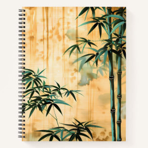 Cuaderno Bosque de bambú de naturaleza botánica Zen