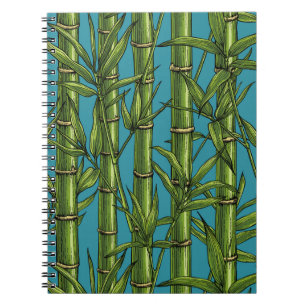 Cuaderno Bosque de bambú en azul