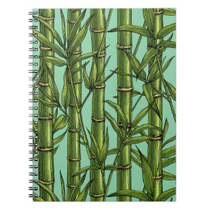 Cuaderno Bosque de bambú en azul claro