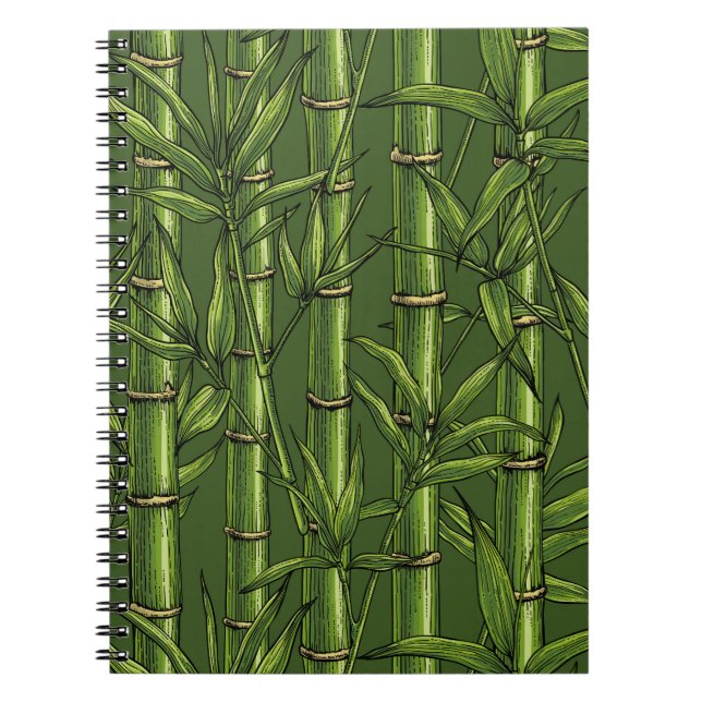 Cuaderno Bosque de bambú en verde (Frente)