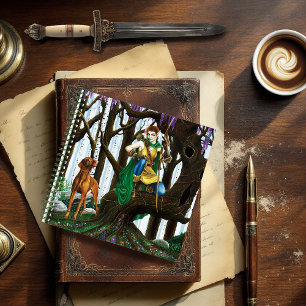Cuaderno Bosque de elfo de perro de Vizsla
