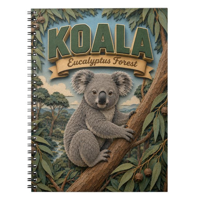Cuaderno Bosque de eucaliptos de koala POPCUT (Frente)