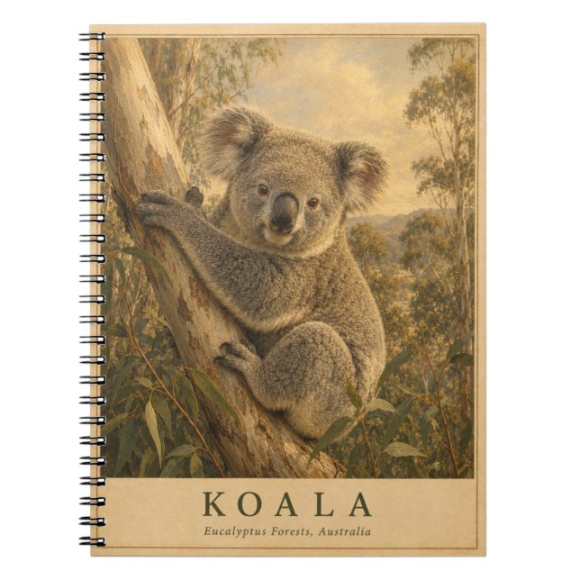 Cuaderno Bosque de Eucaliptos de Koala VINTAGE (Frente)