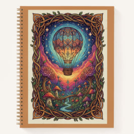 Cuaderno Bosque de Hongos Caprichosos y Globo Aerostático O