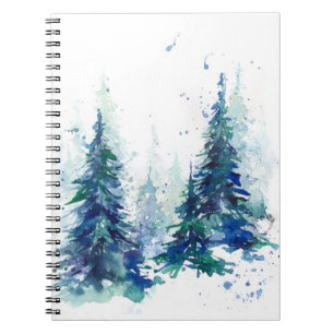 Cuaderno Bosque de invierno acuático Fenómeno navideño mode