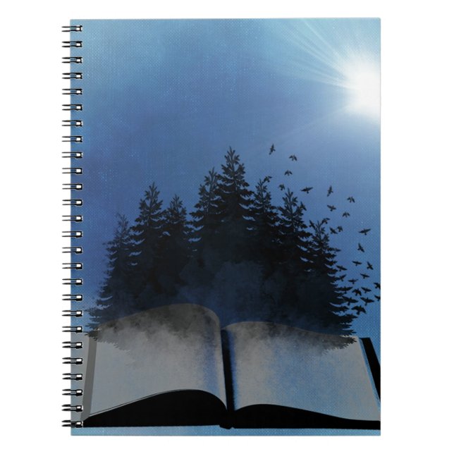 Cuaderno Bosque de libros abiertos (Frente)