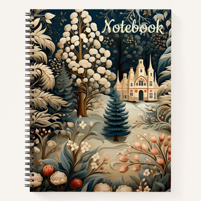 Cuaderno Bosque de Navidades Boho, nuevo portátil principal (Anverso)