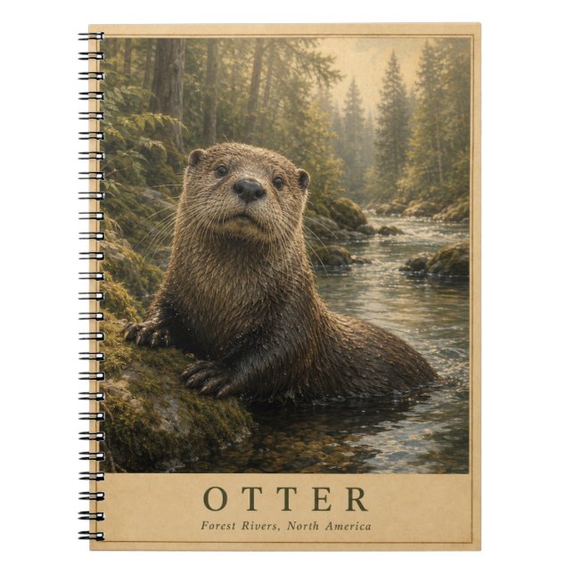 Cuaderno Bosque de nutrias Ríos VINTAGE (Frente)