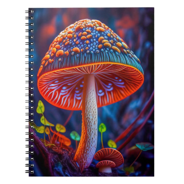 Cuaderno Bosque de setas Tranquilo Naturaleza Tranquila Zen (Frente)