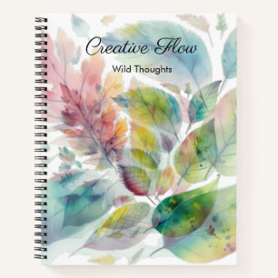 Cuaderno Bosque de tono joya Acuarela, personalizado