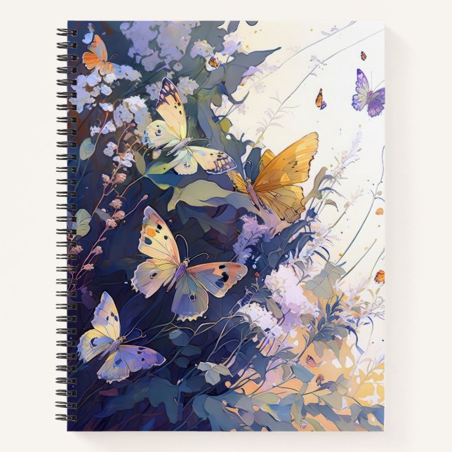 Cuaderno Bosque de vida silvestre Butterfy Portrait (Anverso)