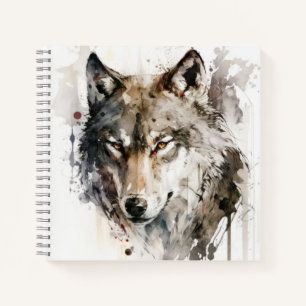 Cuaderno Bosque de vida silvestre de pintura animal con ret