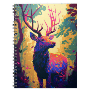 Cuaderno Bosque de vida silvestre de pintura con retrato an