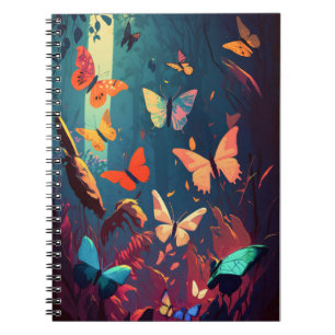 Cuaderno Bosque de vida silvestre de pintura con retrato an