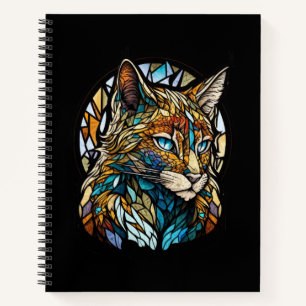 Cuaderno Bosque de vida silvestre de vidrio manchado de Lyn