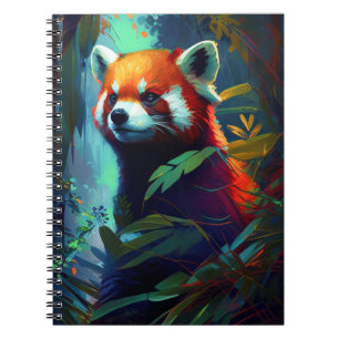 Cuaderno Bosque de vida silvestre pintado de retrato animal