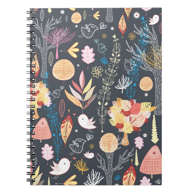 Cuaderno Bosque del Otoño: Belleza Estacional Texturada. (Frente)