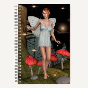 Cuaderno Bosque Encantado Hada Setas Arte Fantasía