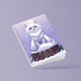 Cuaderno Bosque invernal: lindo y caprichoso zorro de vida 