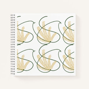 Cuaderno Bosque minimalista verde y beige abstracto botánic