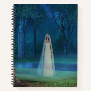 Cuaderno Bosque Místico por la Noche – Arte Fantástico