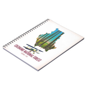 Cuaderno Bosque Nacional Coconino Arizona EE. UU. mapa