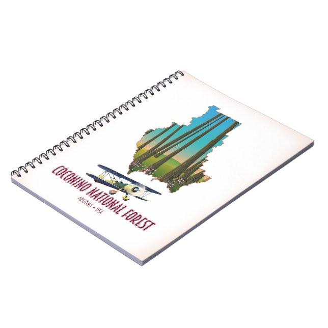 Cuaderno Bosque Nacional Coconino Arizona EE. UU. mapa (Lado Izquierdo)