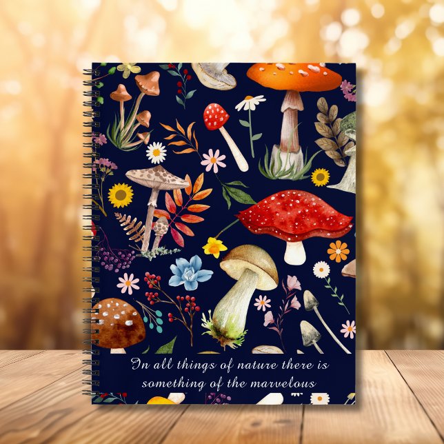 Cuaderno Bosque Naval de Hongos del Bosque Goblincore Vinta (Subido por el creador)