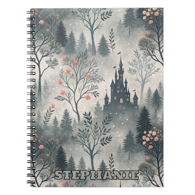 Cuaderno Bosque nigeriano encantado con Castillo Oscuro - É (Frente)