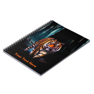 Cuaderno Bosque oscuro del tigre brillante