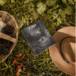 Cuaderno Bosque oscuro | Portátil Snowy de árboles forestal