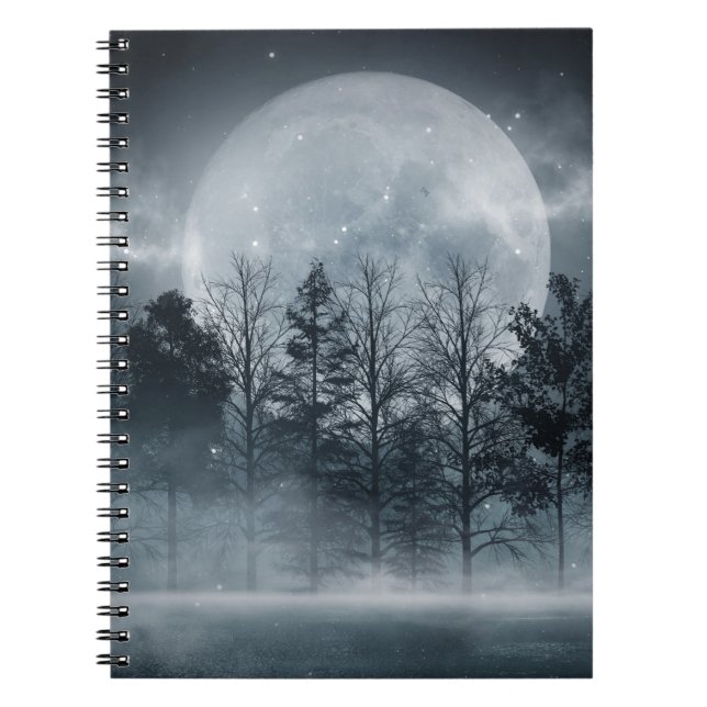 Cuaderno Bosque oscuro sombrío sombrío oscuro: escena ilumi (Frente)