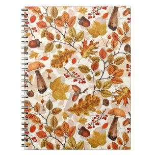 Cuaderno Bosque otoñal en blanco roto