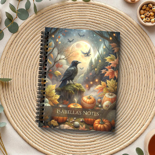 Cuaderno Bosque otoñal mágico Moonlit Raven