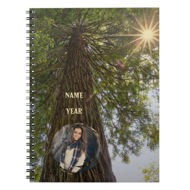 Cuaderno Bosque Pacífico con Foto de Luz Dorada (Frente)