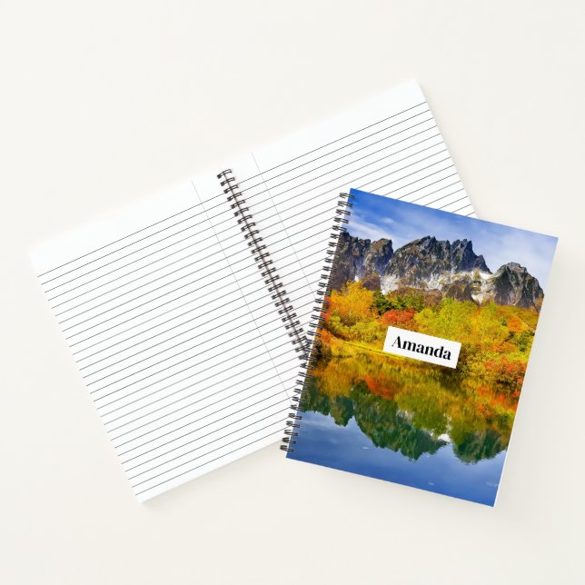 Cuaderno Bosque paisajístico panorámico y montañas (Interior)
