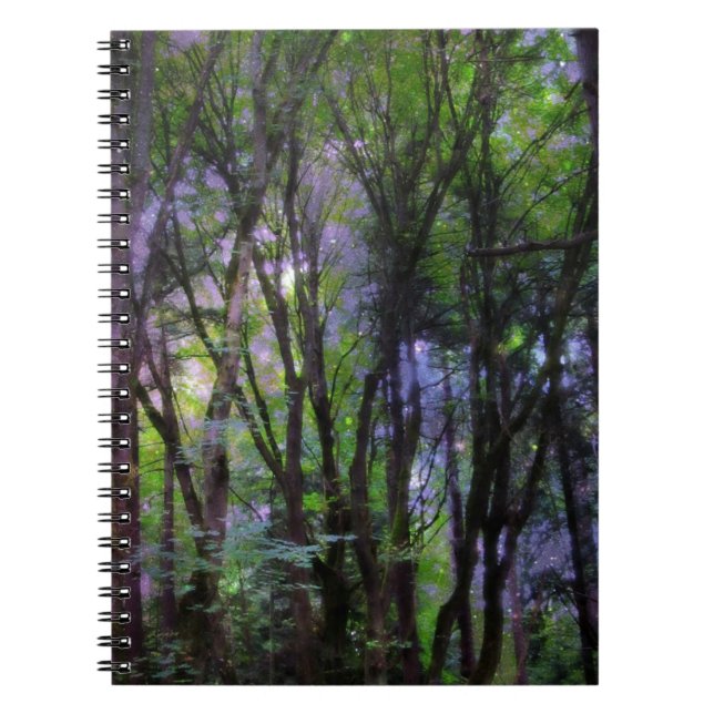 Cuaderno Bosque surrealista de alumbrado de hadas (Frente)