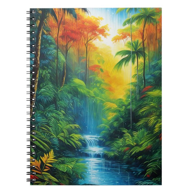 Cuaderno Bosque tropical colorido (Frente)