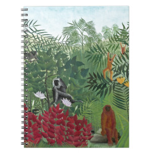 Cuaderno Bosque tropical con Monkeys, 1910 (aceite en lona)