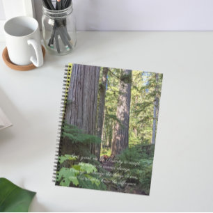 Cuaderno Bosque verde de la oración de la serenidad inspira