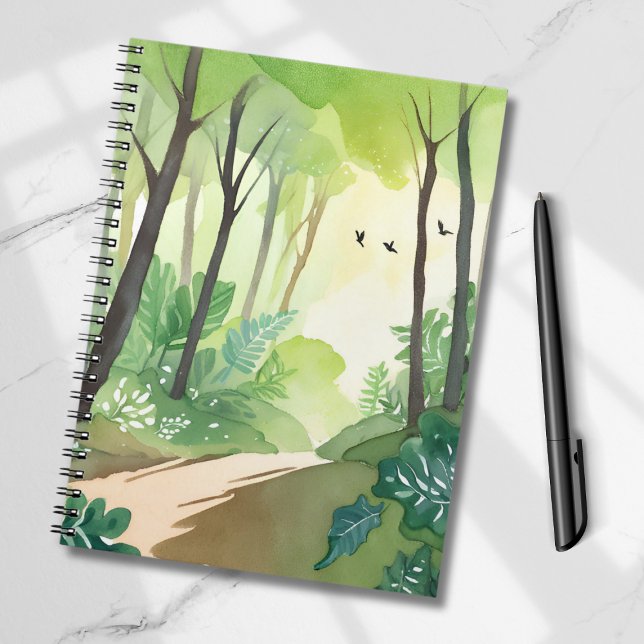 Cuaderno Bosque Verde Floreciente | Aquarela de la Naturale (Subido por el creador)