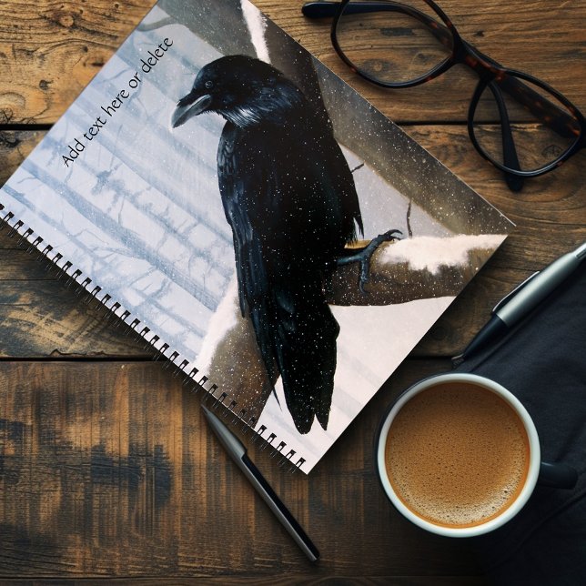 Cuaderno Bosque Winter Raven (Subido por el creador)