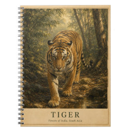 Cuaderno Bosques de tigres de la India VINTAGE