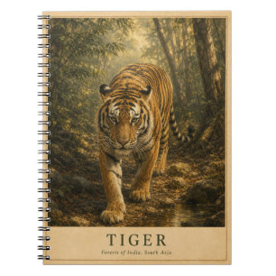 Cuaderno Bosques de tigres de la India VINTAGE