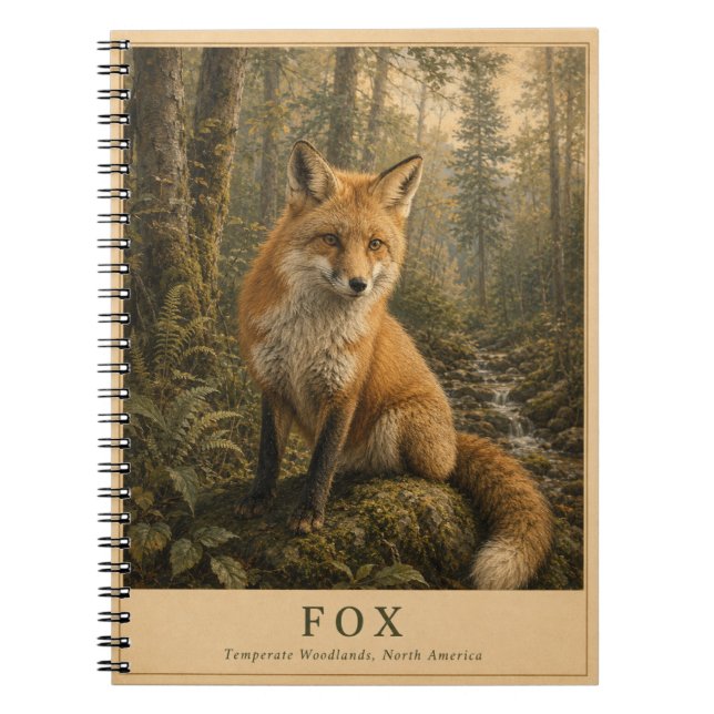 Cuaderno Bosques Templados de Zorro VINTAGE (Frente)