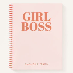 Cuaderno BOSS chica portátil de caligrafía roja roja rosa r