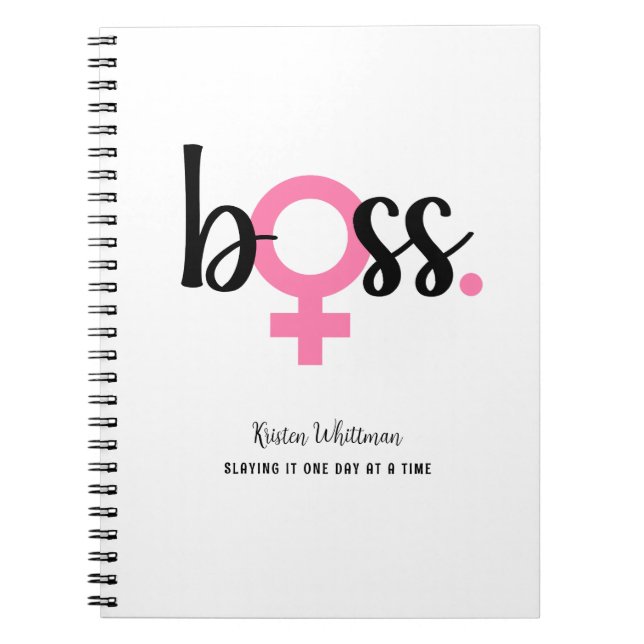 Cuaderno Boss de moda Lady Typografía moderna (Frente)