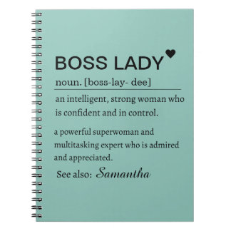 Cuaderno Boss Lady Definition Personalized 