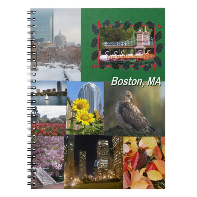 Cuaderno Boston, Collage de fotos de Massachusetts (Frente)